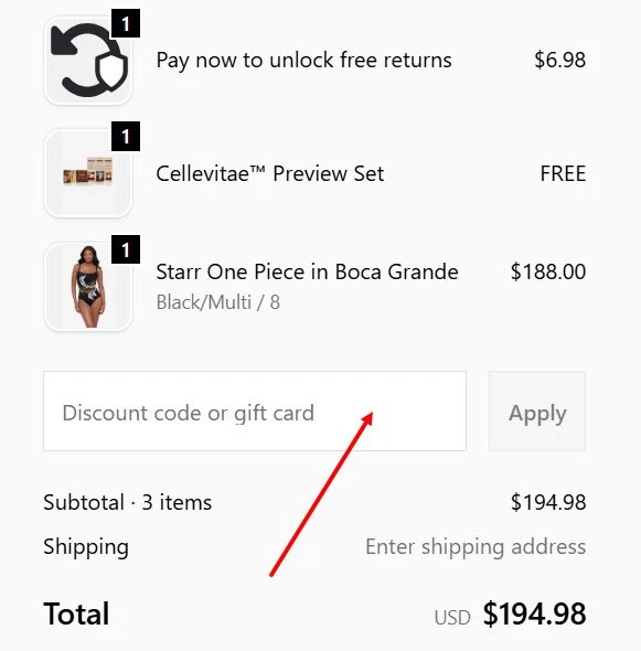 “How to apply a Miraclesuit promo code”